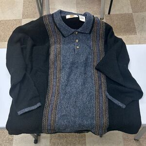 Route 66 Blue and Black Knit Sweater